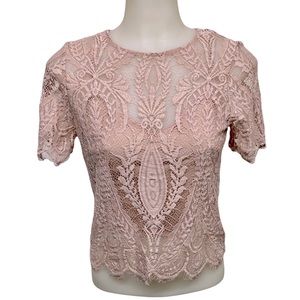 ZARA Lace Blouse with Lined Cami
